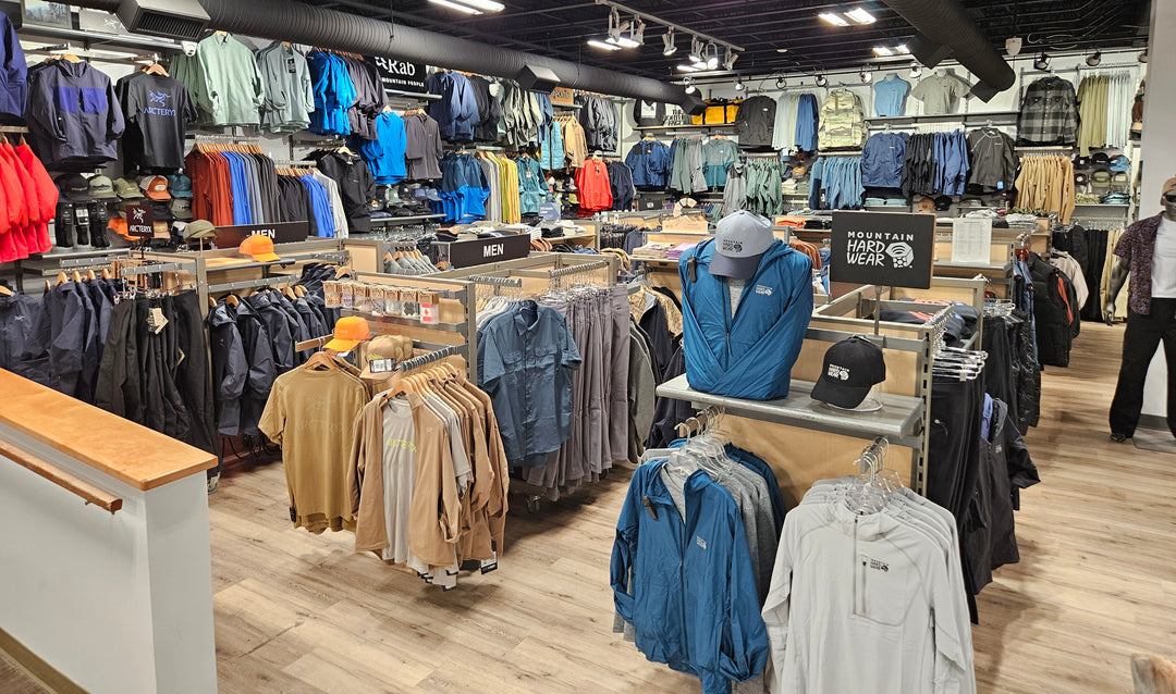Men's outerwear from Arc'teryx, Mountain Hardwear and Rab