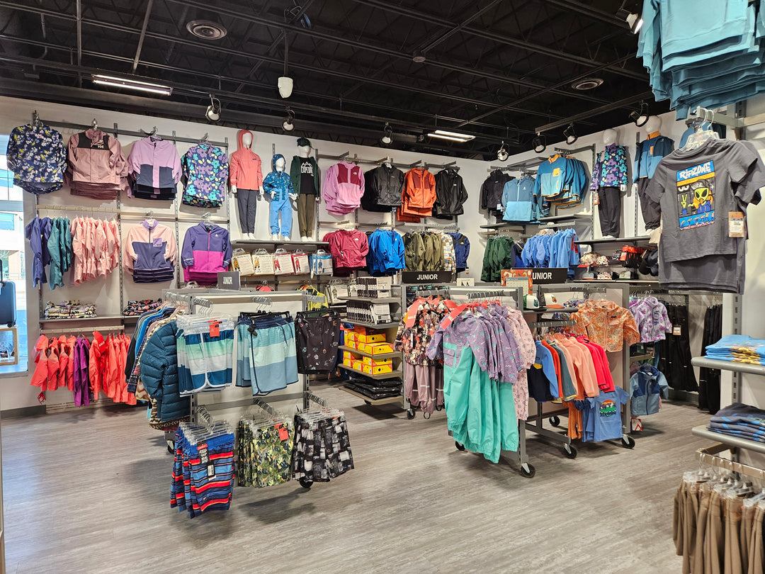Kids' jackets and clothing in the junior department
